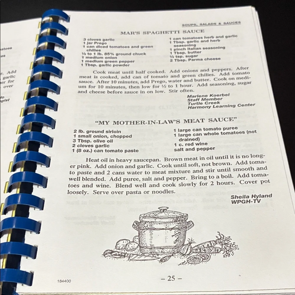 The Early Learning Institute Pittsburgh PA Celebrity Cookbook 2000